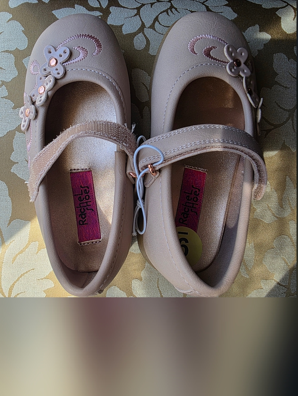 Rachel Shoes Girls' Blush Pink Flower Strap Mary Janes 9M